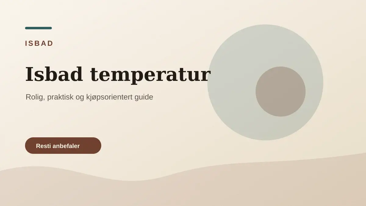 Isbad temperatur illustrert som isbad hos Resti