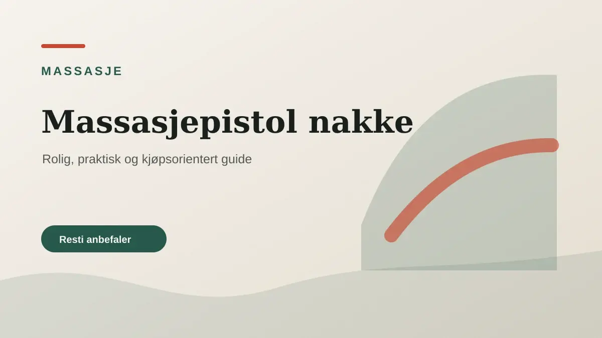 Massasjepistol nakke illustrert som massasje hos Resti