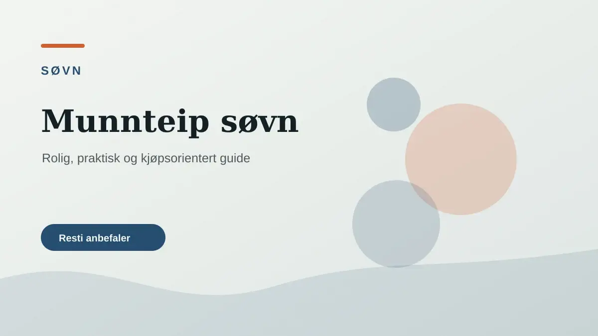 Munnteip søvn illustrert som søvn hos Resti