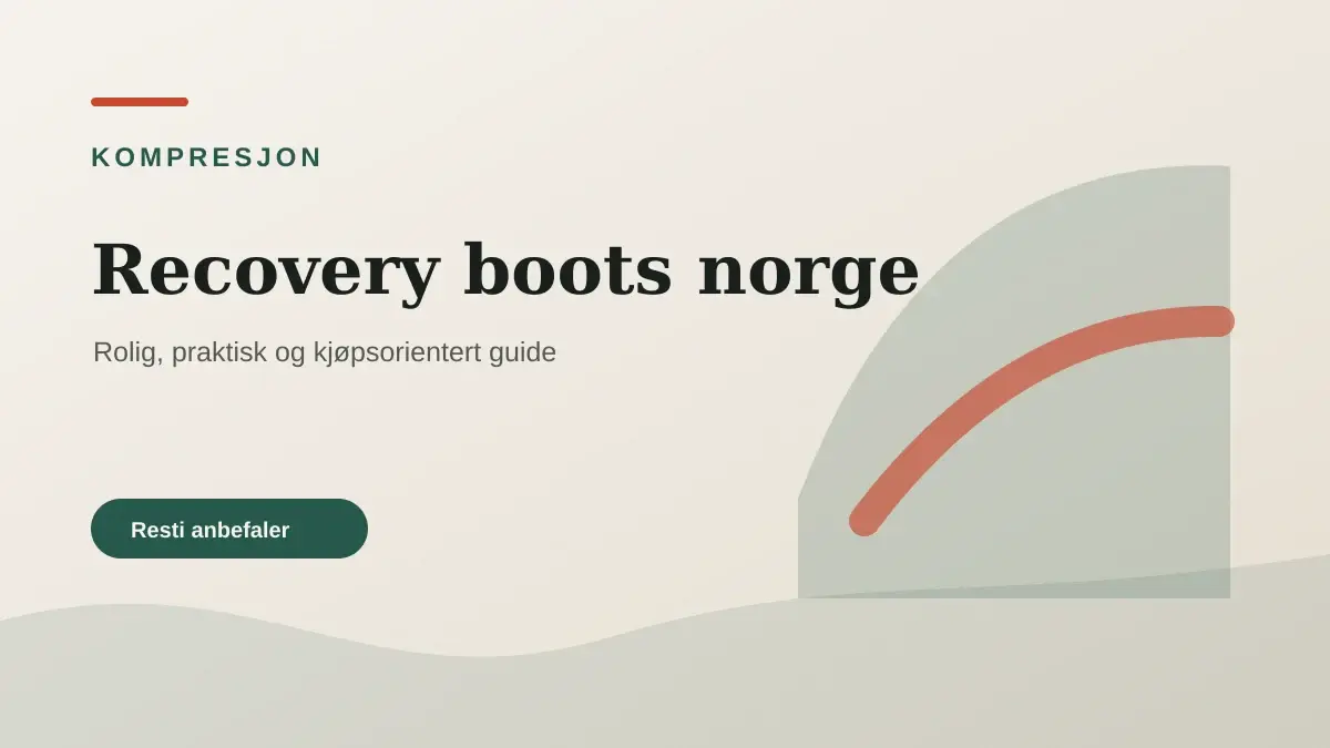 Recovery boots norge illustrert som kompresjon hos Resti